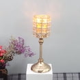 thumbnail image 1 of Xihbxyly Artículos de Cinco Dólares Candelabro de Metal de Cristal con Cuentas de Cristal, Candelabro Alto En Velas Votivas, Elegante Centro de Mesa para Decoración de Bodas y Hogar, 1 of 6