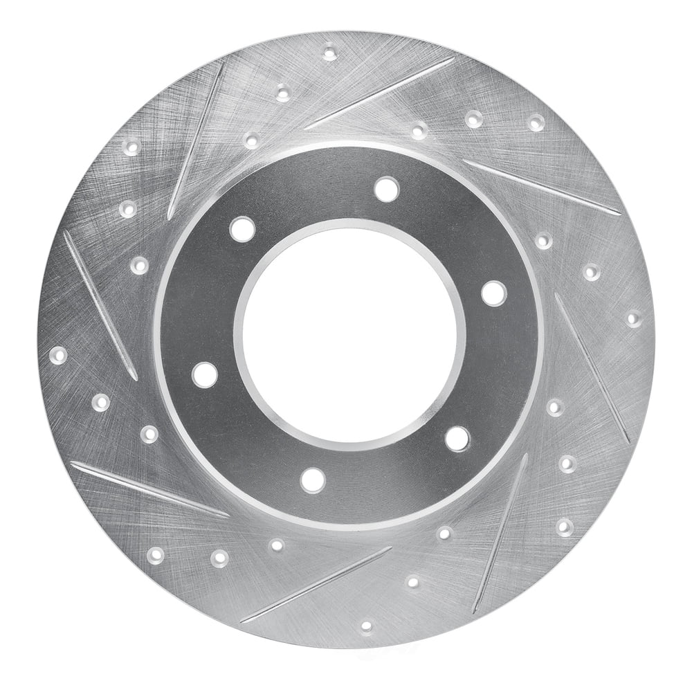 Dynamic Friction Company 631-76093L DFC Brake Rotor - Drilled And Slotted - Silver