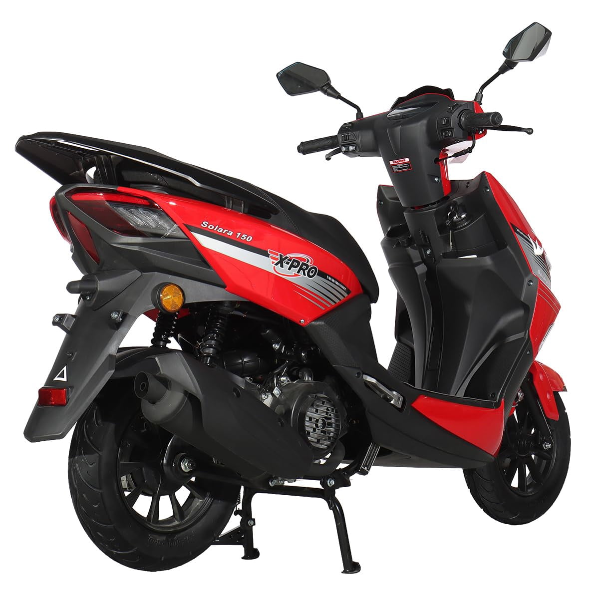 X-Pro Solara 150cc Gas Moped, Fully Automatic Moped with Electric & Kick Start, 10" Aluminum Wheels, Front Disc Brake, LED Headlight, Underseat Storage