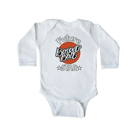 

Inktastic Future Basketball Star Gift Baby Boy or Baby Girl Long Sleeve Bodysuit