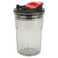 thumbnail image 2 of Botella de agua reutilizable, sin BPA, a prueba de fugas, para camping, senderismo, viajes, oficina, 450 ml, color negro, 2 of 14