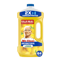 Mr. Clean Floor Cleaner, All Purpose Cleaner, Mop Soap, Lemon, Anti-Bacterial, 64 fl oz