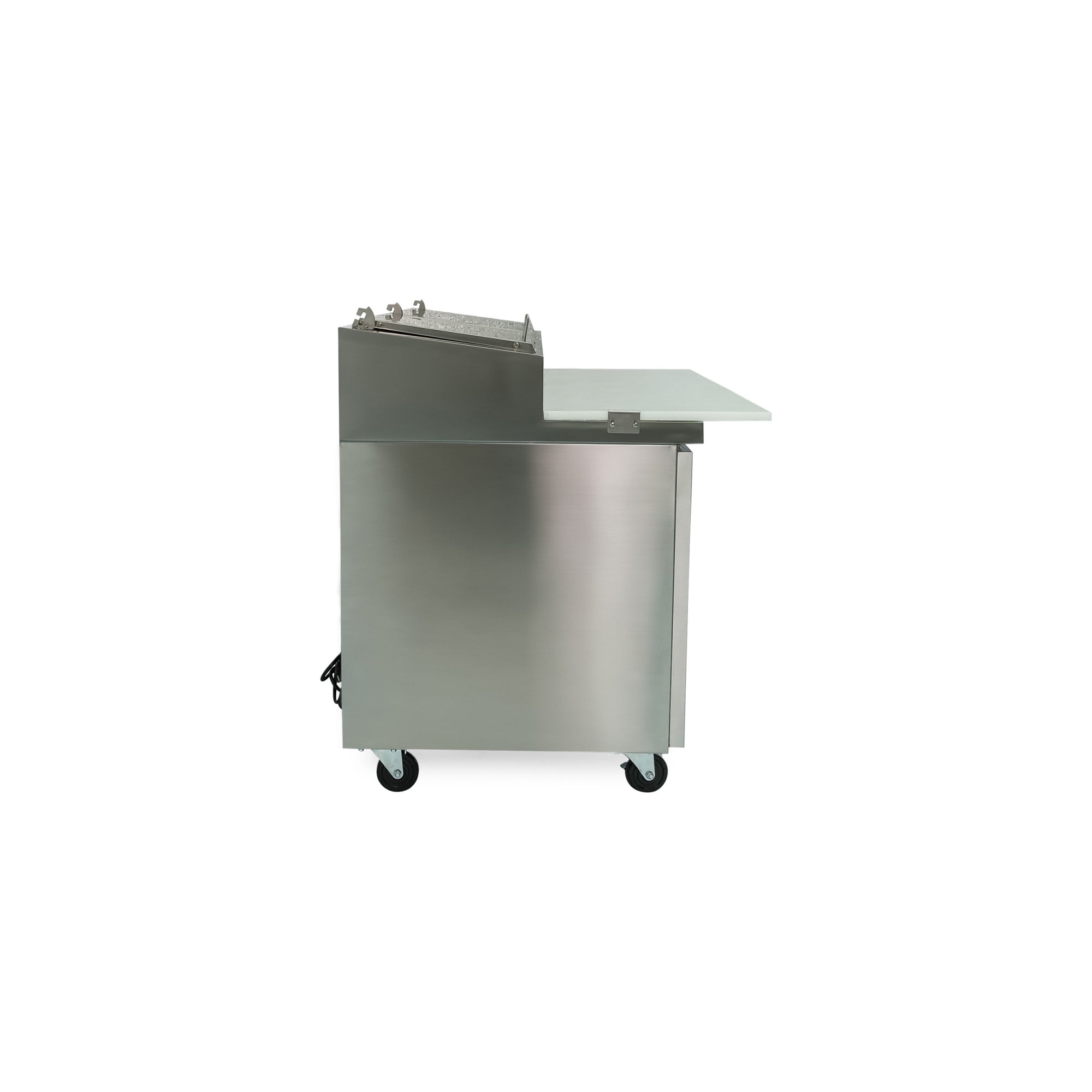 Norpole 16 cu. ft. 2-Door Pizza Prep Table Commercial Refrigerator in Stainless Steel in Stainless Steel