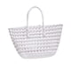 thumbnail image 4 of Bolso de mano tejido para mujer, moderno bolso de playa de verano para ir de vacaciones. Blanco, 4 of 9