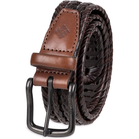 Medium - M - Columbia Men's Braided Belt-Casual Dress with Single Prong Buckle for Jeans Khakis