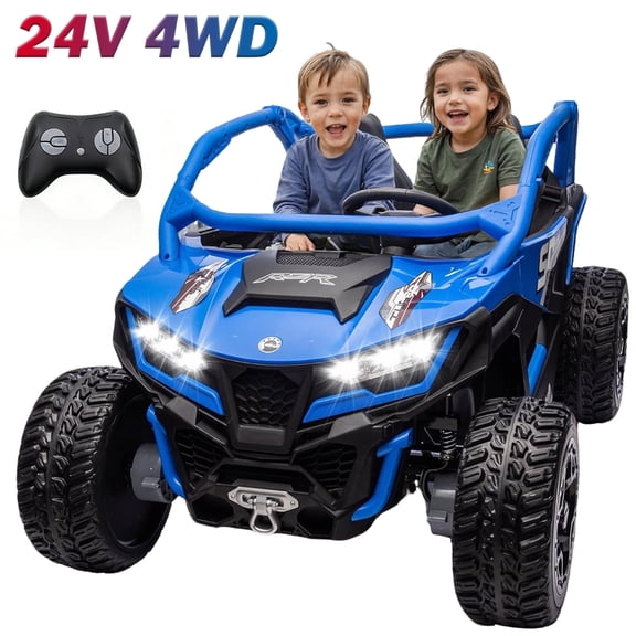 NEORIVER XL 24V Ride on Toys for Big Kids, 10AH Battery, 4x75W Motor, 5MPH UTV Ride on Car for Ages 3-8, Parent Remote Control, Bluetooth Music, EVA Tires & 4 Spring Suspension