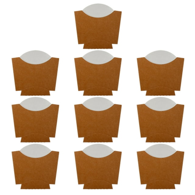 KAKOWELY 100pcs French Fries Chicken Popcorn Wrapping Boxes Fried Snack Packing Paper Boxes,5.2X"X4.29"X3.58"