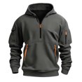 thumbnail image 6 of NAISIBABY Boys Fleece Hoodies with Half-Zipper, Pullover Multi-Pockets Long Sleeve Kids Fashion Hooded Sweatshirt Dark Gray 7T, 6 of 8