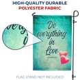 thumbnail image 4 of America Forever Bible Verse Garden Flag - 12.5 x 18 inch - 1 Corinthians 16:14 Do Everything in Love - Christian Quotes Double Sided Religious Garden Flag - Outdoor Yard Decorative Inspirational Flag, 4 of 5