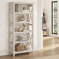 thumbnail image 3 of Key West Tall 5 Shelf Bookcase in Linen White Oak - Engineered Wood, 3 of 10