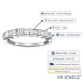 thumbnail image 3 of Vir Jewels 1 CTTW Princess Cut Channel Diamond Wedding Band 14K White Gold Bridal Size 5.5 Female, 3 of 6