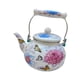 thumbnail image 4 of Tetera esmaltada, tetera con esmalte Floral, agarre cómodo, gran capacidad con asa, cafetera, hervidor de agua para agua fría en el hogar, 4 of 9
