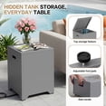 thumbnail image 5 of Walsunny 43" Propane Fire Pit Table 50,000 BTU Outdoor Gas Fire Table , Rectangular Patio Fire Pit Table with Hidden Tank Storage Waterproof Cover, Outdoor Coffee Table with Lid,Gray, 5 of 8