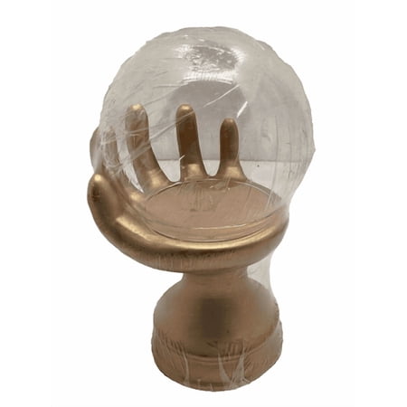Gold Ceramic Hand Display with Glass Sphere