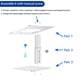 thumbnail image 5 of Soporte para portátil BESIGN LSX6N ergonómico ajustable plateado, 5 of 9