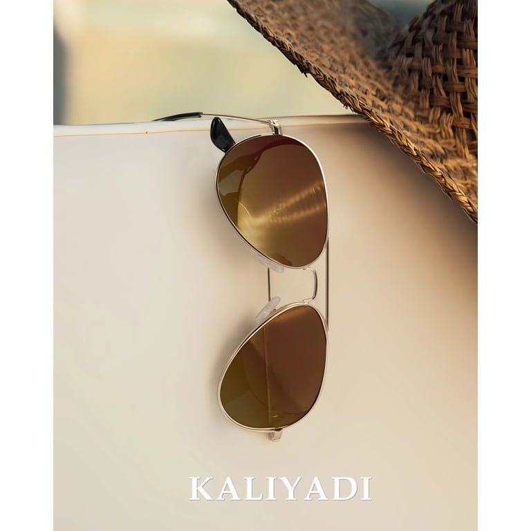 KALIYADI Classic Aviator Sunglasses for Men Women Driving  display picture 3