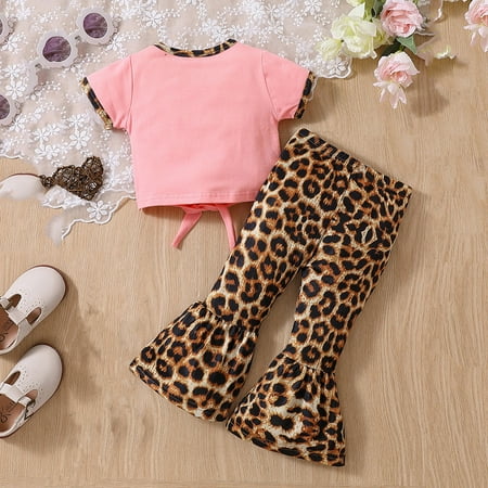 

kpoplk Toddler Summer Outfits For Girls Newborn Baby Girl Summer Outfits Short Sleeve Cow Print Romper Bodysuit Shorts Headband 3Pcs Clothes Set(Pink)