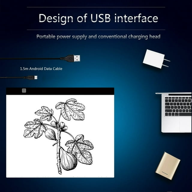Estbridge A4 Light Pad for Light Box for Tracing A4 LED Light Board 3-Color Light Light Board for Tattoo Drawing Streaming Sketching