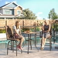 thumbnail image 2 of Outsunny Outdoor Swivel Bar Stools - Set of 2, High Back Curved Armrests, 2 of 10