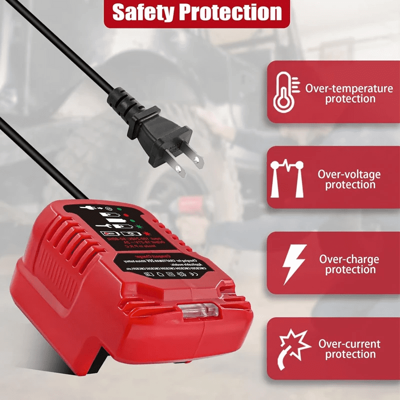US plug Charger For Crafts*man 20V Li-ion Battery CMCB204 CMCB202 CMCB201 CMCB209 Portable Mini Fast Charger with LED Indicator