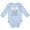 AE-Light Blue, variant on Inktastic Happy Easter with Bunny Ears and Flowers Boys or Girls Long Sleeve Baby Bodysuit