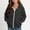 Black, variant on Kids Polka Dot Hoodie Zip-Up Fleece Lined Sweatshirt Jacket Outdoor Coat White 11-12 Years