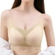 thumbnail image 1 of Gibobby Sujetador de copa 3/4 para mujer, ropa interior sin costuras de seda helada, chaleco de belleza, sujetador inalámbrico, sujetador con correa(Beige,XXL), 1 of 5