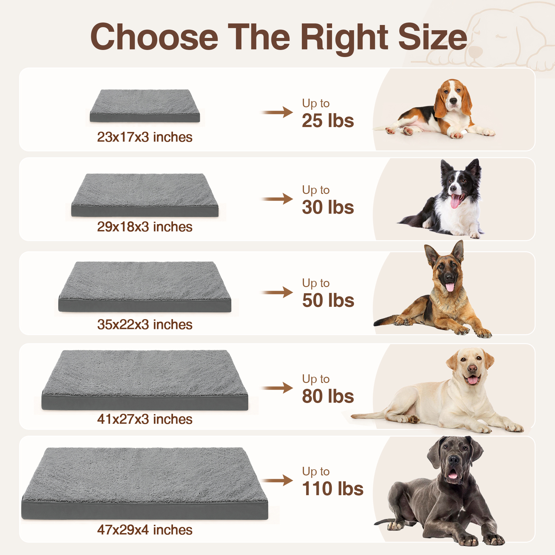 KSIIA Orthopedic Dog Bed with Egg-Crate Foam, Large photo 7