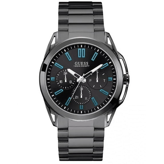Guess Authentic Men's Gunmetal SS Black Dial U1176G1