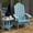Blue, variant on ZEKOO Folding Adirondack Chair with Table Plastic Outdoor Patio Lawn Chair Teak