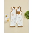 thumbnail image 3 of Suealasg Newborn Baby Boys Jumpsuit Short Sleeve Crew Neck Animal Print Romper Shorts 3M 6M 9M 12M 18M Infant Boys Summer One Piece Clothes, 3 of 9