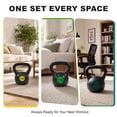 thumbnail image 5 of Sprint Demon 4-Piece Kettlebell Set, 5 lb, 10 lb, 15 lb & 20 lb, Concrete Core with Protective Plastic Coating, Strength Training Weights for Home Gym, 5 of 6