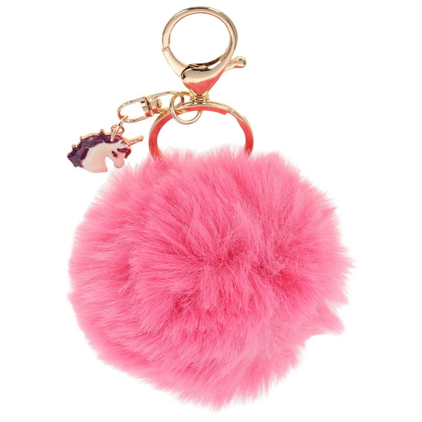 EeaseMX Llavero de unicornio de peluche, decoración creativa, para bolso o coche (rosa)