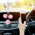 thumbnail image 7 of Car Hanging Accessories,Happon 1 Pack Bling Car Accessories Interior for Women,Car Rear View Mirror Pendant, Bling Car Accessories for Women Girls (Pink), 7 of 7