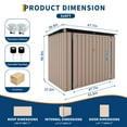 thumbnail image 3 of Huisuilinss Outdoor Trash Can Storage,Metal Outdoor Storage Shed,3x6 FT Garbage Bin Storage Shed With Chain Lid For Trash Bins Toys Garden Tools For Garden Backyard Lawn Patio, 3 of 9