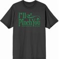 thumbnail image 3 of I'll Pinch You St. Patrick's Day Adult Charcoal Crew Neck Short Sleeve Tee-Large, 3 of 4