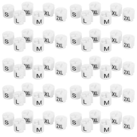 120pcs Clothes Hanger Size Tags Plastic Size Markers Non-Slip Hanger Clips for Wardrobe Management Home Laundry Retail