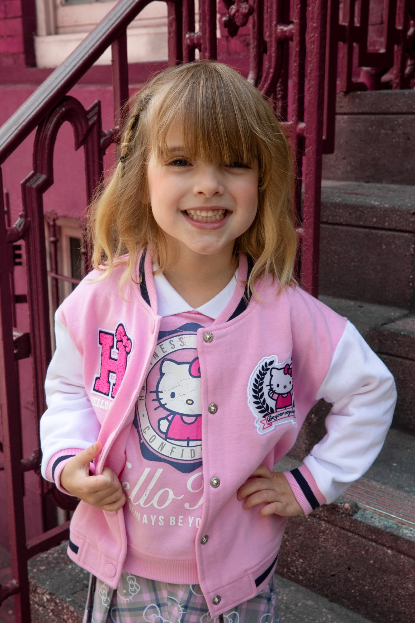 Hello Kitty Toddler Girls Varsity Sweatshirt and Pleated Skirt Set, 2-Piece, Sizes 12M-5T