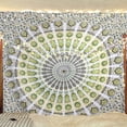 thumbnail image 4 of Tapiz mandala de pavo real indio de Bless International hecho a mano, 215 x 230 cm, 4 of 7