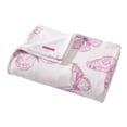 thumbnail image 1 of Manta Betsey Johnson con mariposas de malaquita rosa, 50 x 70 cm, 1 of 6
