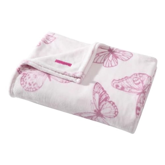 Manta Betsey Johnson con mariposas de malaquita rosa, 50 x 70 cm