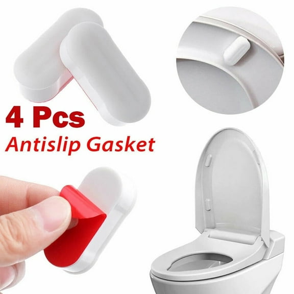 AFQH Toilet Seat BumpersToilet Lid Seat Buffer Spacers with Strong Adhesive Universal Toilet Seat Buffer Toilet Lid Rubber Bumpers Used for Home Hotel 4pcs