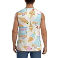 thumbnail image 4 of Pofeuu Icecream Truck Print Men's Muscle T-Shirt, Sleeveless, Muscle Tank, Classic Muscle Tee Top For Men Casual Sleeveless Muscle T-Shirt Trendy Clothes-Medium, 4 of 7
