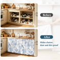 thumbnail image 4 of Blue White Flowers Cabinet Curtain 28"Wx51"L,Dustproof Storage Cabinet Curtain with Self Adhesive Tape,Spring Summer Floral Botanical Tall Pantry Cover Drape for Kitchen,Laundry Room,Utility Closet, 4 of 9