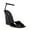 Black, variant on XYD Women High Heel Wedge Sandals Square Open Toe Ankle Strap Patent Leather Fashion Nightclub Party Shoes Size 7 Dark Red