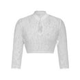 thumbnail image 5 of Oktoberfest Dirndl Blouse Women 2025 3/4 Sleeve White Lace Hollow Out Dirndl Shirt Oktoberfest Top Traditional Outfit, 5 of 7