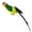 Green, variant on SPRING PARK Artificial Birds Feathered Birds Parrot Figure Decor Fake Parrot for Craft Summer Modern Jungle Garden Home Ornament Decoration