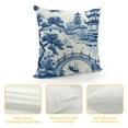 thumbnail image 4 of JRXY Chinoiserie Pillow Cover Blue Landscape Throw Pillow Covers   Pillow Covers for Sofa Car Living Room Bedroom Outdoor Home Decor Pillow Cases 12x12in, 4 of 5