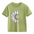thumbnail image 4 of XQYLOS Girls Summer Graphic Tee Sunflower Print Loose Fit Short Sleeve Crewneck Casual Top Soft Cotton Trendy Youth Streetwear, 4 of 4