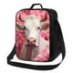 thumbnail image 1 of Balery Flower White Cow Caja de Almuerzo y Bolsa de Almuerzo para Hombres y Mujeres, Bolsa de Almuerzo Reutilizable con Gran Capacidad, Bolsa de Almuerzo Aislada, 1 of 7